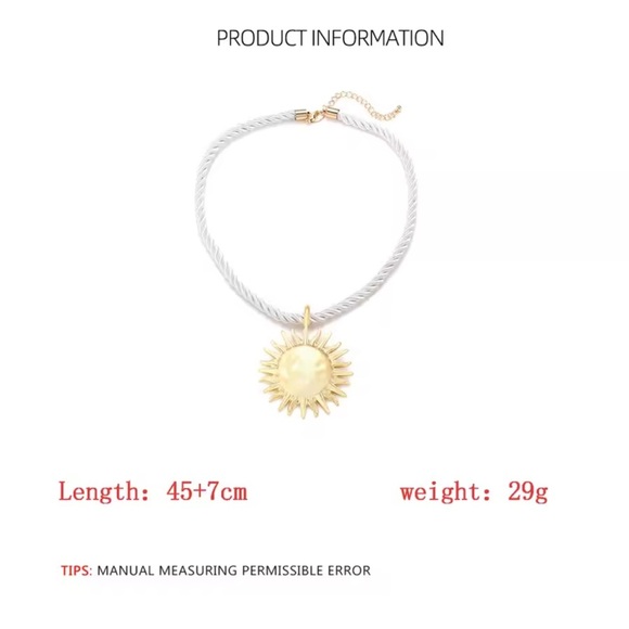 New! Gold plated Sun Pendant Necklace - Picture 7 of 7